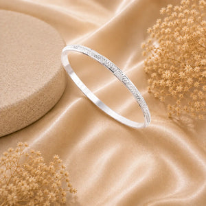 V-shape slim design Pure Silver Kada for men 30gm, Silveradda