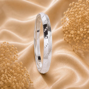 V-shape Silver Kada For Men | 925 Silver Bangle Kada | Silveradda