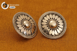 92.5 Silver Earrings With Small Leaf Stylish Designs silveradda