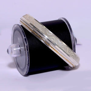 Golden Polished Line Silver Kada for Men | Classic Designer Kada by Silveradda