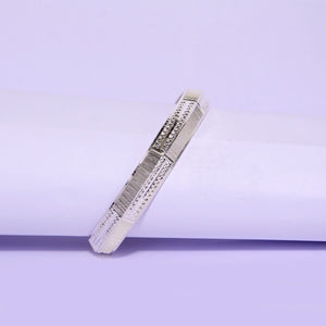 Multi Designed V-Shape Silver Kada for Men – 925 Sterling Silver | Silveradda