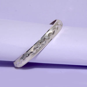V-Shape Silver Kada For Men | 925 Sterling Silver Men's Kada | Silveradda