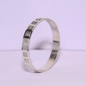 Flat Shape Silver Kada For Men | Pure Silver Men's Kada | Silveradda