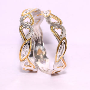 Heart Shape Bangle Gold Polished for women Silveradda