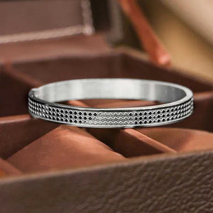 3 Lines Rhombus Silver Kada for Men | 925 Silver Kada – Silveradda