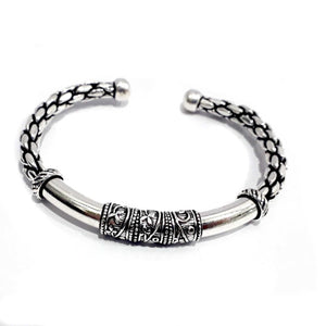 Black Lining Kada Sterling Silver | 925 Silver Kada for Men | Silveradda