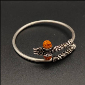 Sterling Silver Trishul Kada Silveradda