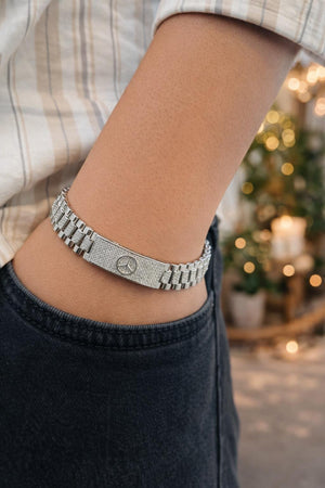 925 Royal Crest Silver Statement Bracelet Silveradda
