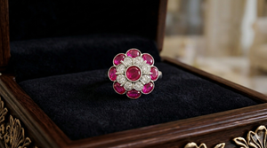 925 Silver Pink Floral Rakhdi for Women | Silveradda