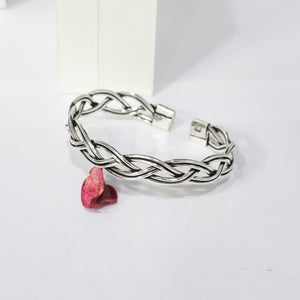 925 Silver Twisted Kada For Men | Silveradda