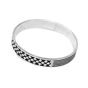 Black Line Silver Kada for Men | Pure 925 Silver Kada – Silveradda