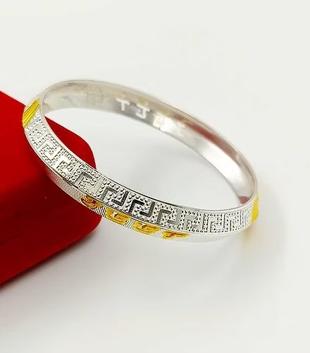 CNC Customised Name Silver Kada for Men – 925 Pure Silver | 30g