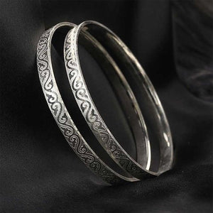 Crafted Silver Ladies Bangles Silveradda