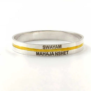 Customised Name Pure Silver Kada for Men | 30 gm 925 Silver Kada Silveradda