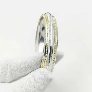 Double Dotted Design Pure Silver Kada For Men | 925 Silver Kada | Silveradda