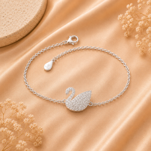 White Swan Sterling 925 Silver Bracelet