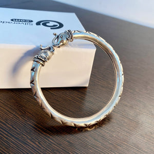 Elephant Silver Kada For Mens | 925 Sterling Silver | Silveradda