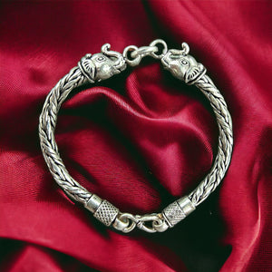 Elephant Design Silver Bracelet – 925 Silver Bracelet for Men | Silveradda