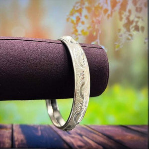 Fancy Curve Design Pure Silver Kada for Men 30 gm, silveradda