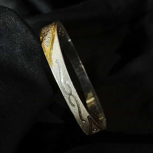 Gold Polish Bangles for Ladies – Fancy Design | Silveradda