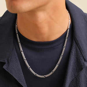 Figaro Silver Chain For Men's | 20,22,24 Inch Length Chain