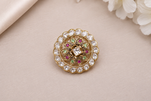 Floral CZ Silver Rakhdi for Women | Traditional Designer Rakhdi by Silveradda