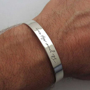 Handmade Customised name Pure Silver Kada 30 gm, silveradda