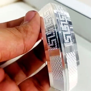 Heavy 200 gm CNC and Wave Design Pure silver Kada