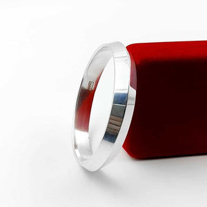 Heavy Plain, V shape Solid Pure Silver Kada for men 100 gm silveradda
