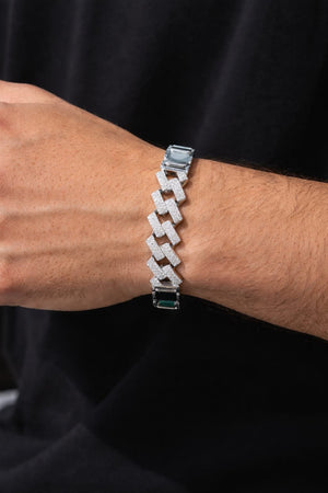 Iced Out Diamond Cuban Link Bracelet for Men | Silveradda