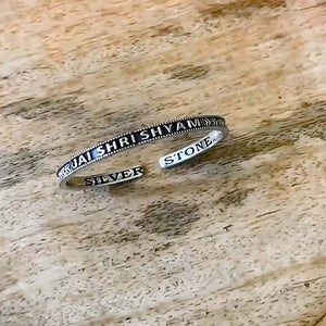 Black Radium Pure Silver Kada for Men – Jai Shree Shyaam 40 gm | Silveradda