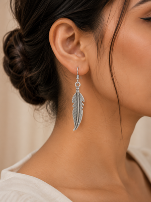 Leaf Design Silver Earrings for Women | 925 Silver Earrings | Silveradda