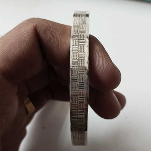 Linning Pattern Pure Silver Kada for Men 40 gm silveradda
