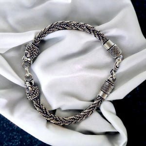 Lion Silver Men's Bracelet 925 Sterling Silver Bracelet for Men