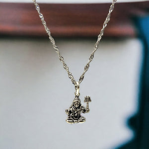 Lord Shiva Silver Chain Pendant | 925 Silver Pendant And Chain | Silveradda