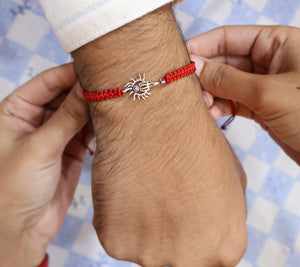 Mashal Silver Rakhi | Pure Silver Rakhi | Silveradda