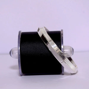 Punjabi Mens Silver Kada | 925 Silver Kada | V Shape in Design Silveradda