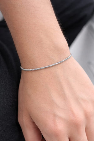 Modern Minimal 925 Silver Wrist Chain Bracelet  Silveradda