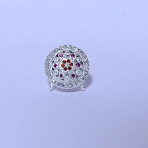 Red diamond silver rakhdi  Silveradda