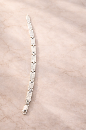 925 Royal Grid Silver Link Bracelet for Men & Women | Silveradda