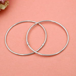 Simple Plain Silver Ankle Leg Kada For Women's