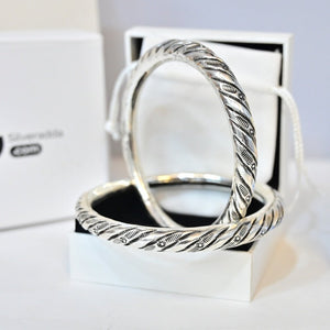 Silver Ankle Leg Kada | 925 Silver Engraved Design Leg Kada – Silveradda