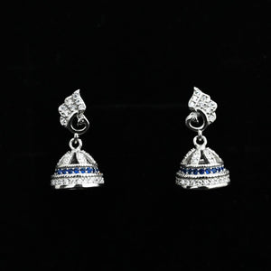 Silver Earring For Womens | Peacock Design Diamond 925 Silver Earrings silveradda