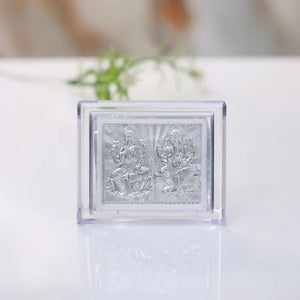 Silver Laxmi Ji Ganesh Ji Frame Silveradda