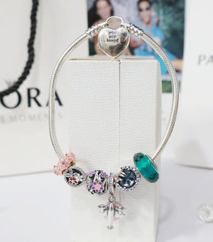Silver Pandora For Girls | Openwork Daisy Charm Pandora Bracelet For Women