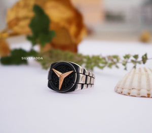 925 Silver Mercedes Ring for Men | Silveradda