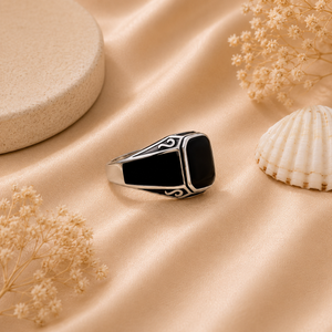 Stylish Men’s Silver Ring: Square Shape Design in 925 Silver