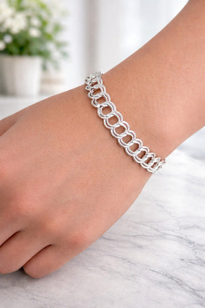 925 Silver Round Link Chain Bracelet for Men | Bold Style – Silveradda