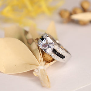 Silver Ring For Men's | White Zarkan Solitaire Design Ring Silveradda