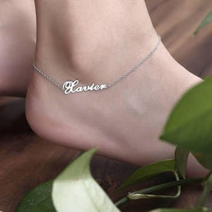 Customised Silver Name Anklet For Women and Girls | Silveradda